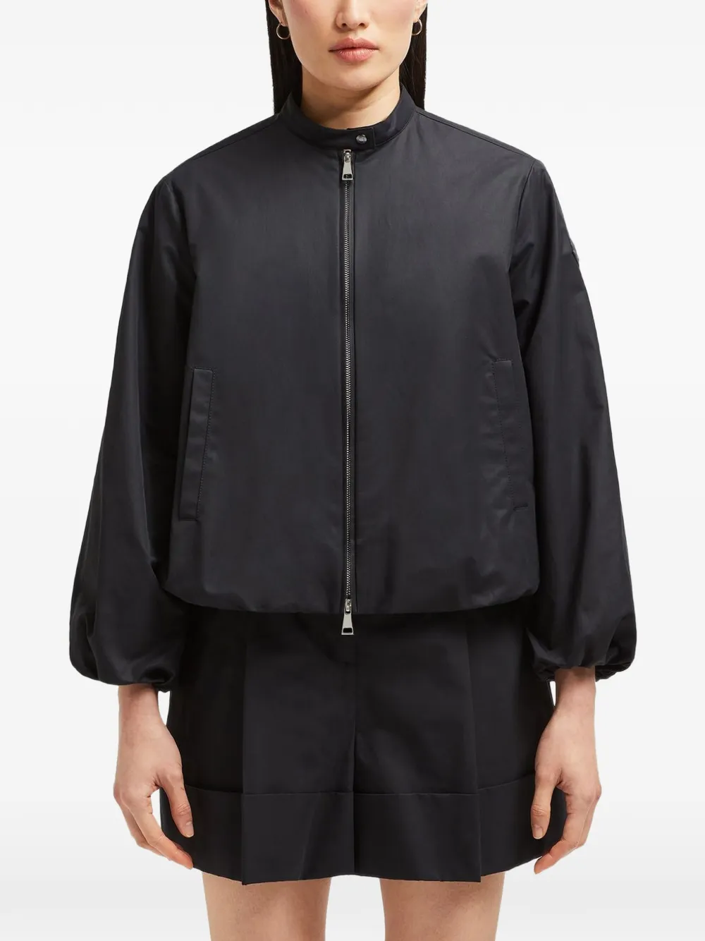 Moncler Jack met bandkraag en rits Zwart