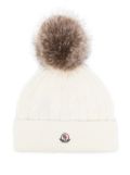 Moncler tricot beanie - White