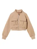 TWINSET Kids knitted zip-up jacket - Neutrals