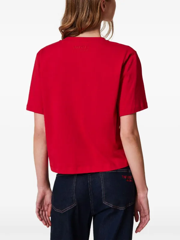 TWINSET クロップド Tシャツ | レッド | FARFETCH JP