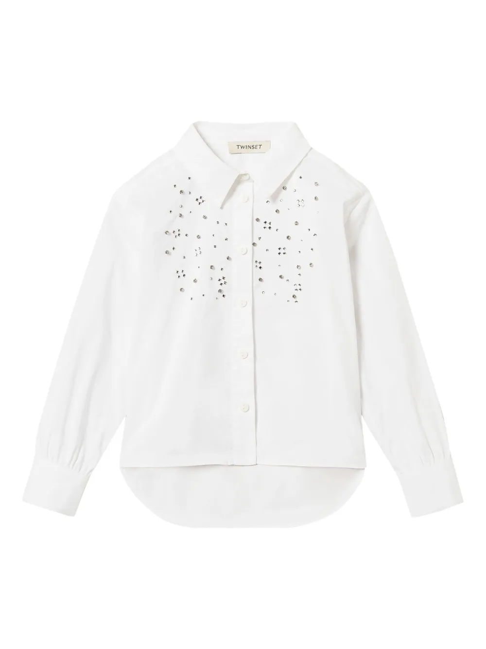 TWINSET Kids Shirt verfraaid met kristallen Wit