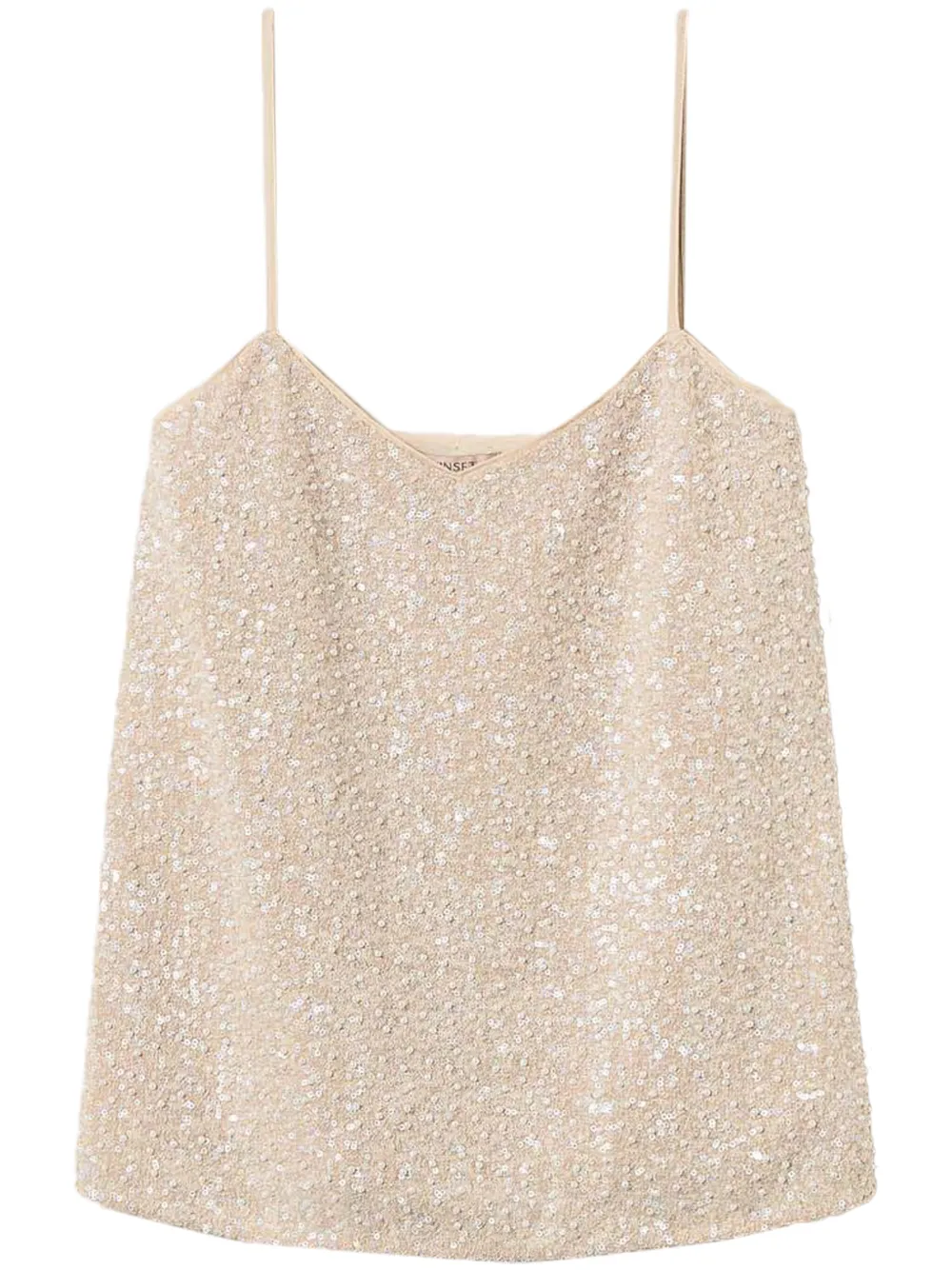 TWINSET pearl-detail sequined top | Neutrals | Image 1