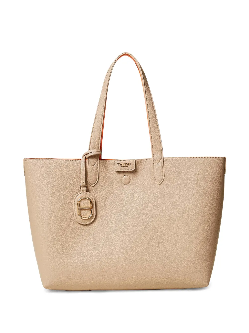 TWINSET Shopper met logo Beige