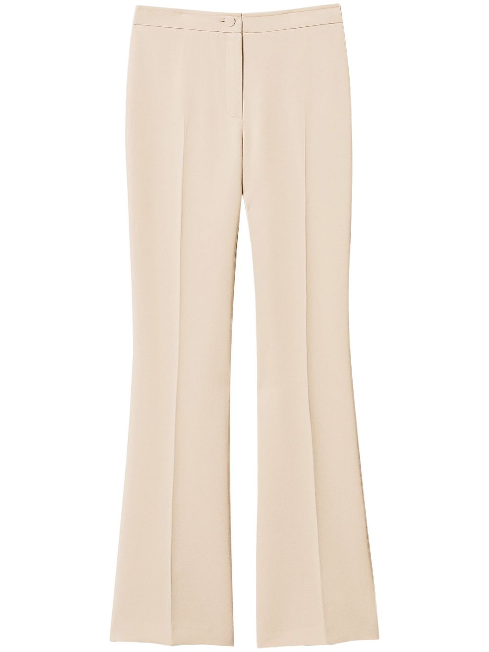 crêpe flared trousers