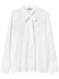 TWINSET embroidered georgette blouse - White