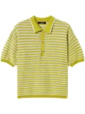 TWINSET lurex striped polo shirt - Green