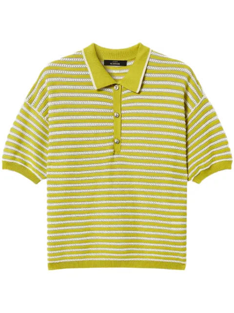 TWINSET lurex striped polo shirt