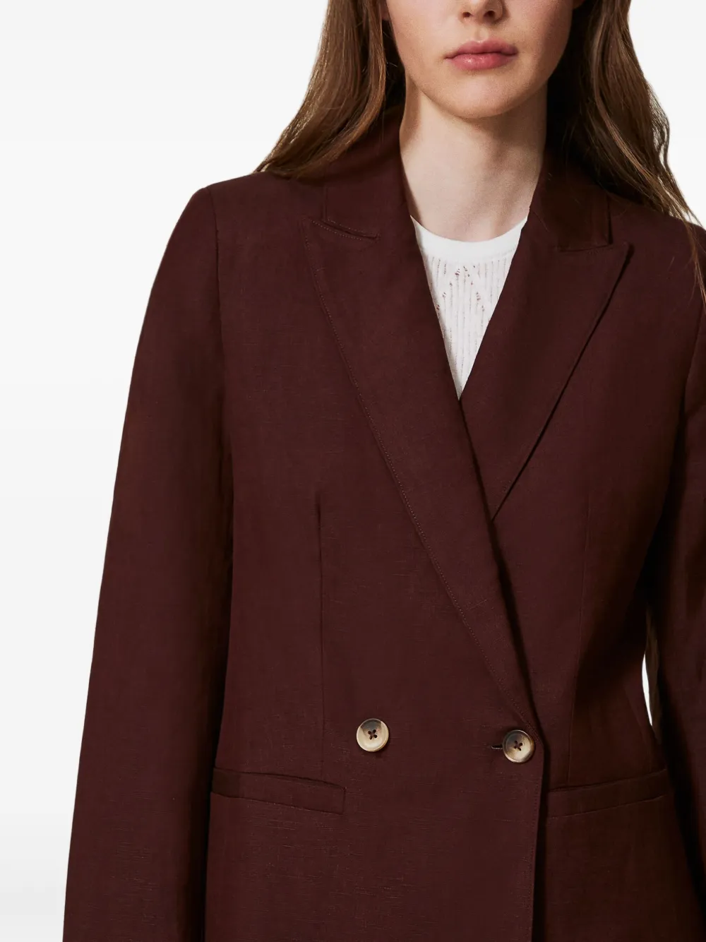 TWINSET Blazer met dubbele rij knopen Bruin