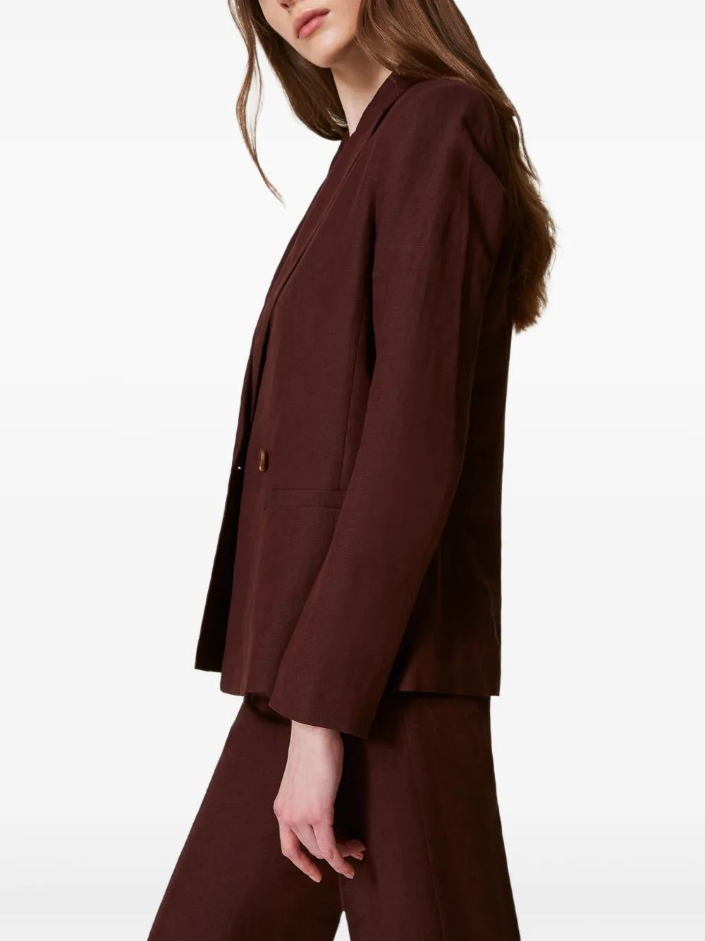 TWINSET Blazer met dubbele rij knopen Bruin