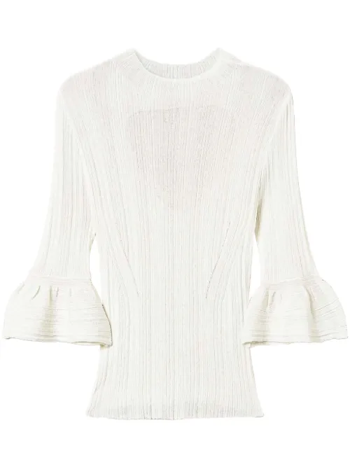 Pull en maille nervurée - TWINSET - Modalova