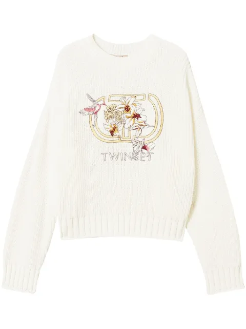 TWINSET suéter con bordado Oval T