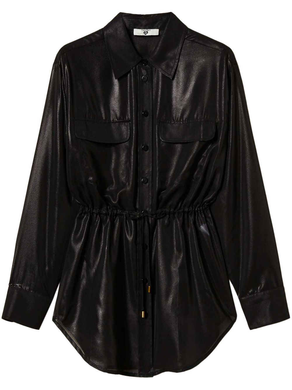 TWINSET semi-sheer shirt - Black