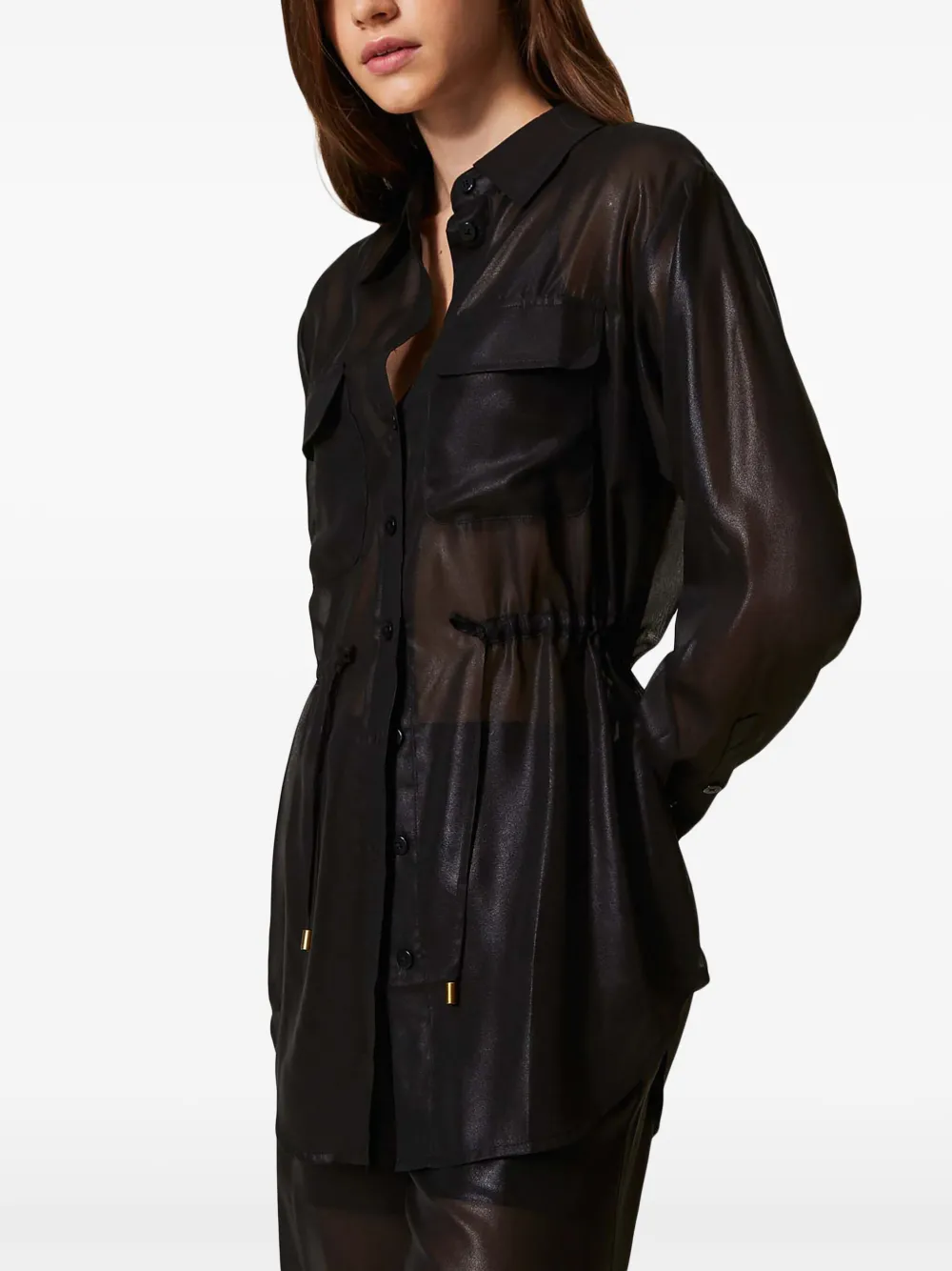 TWINSET Semi-doorzichtige blouse Zwart