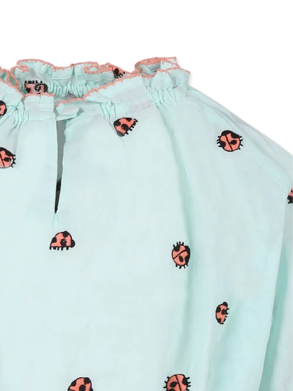 Stella McCartney Kids Jurk met geborduurde lieveheersbeestje Groen