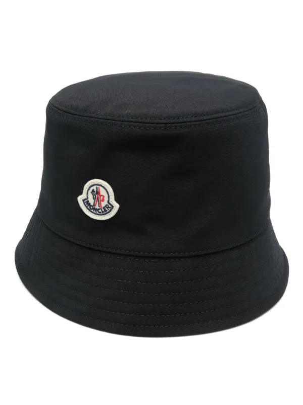 Moncler Logo-patch Bucket Hat in Black