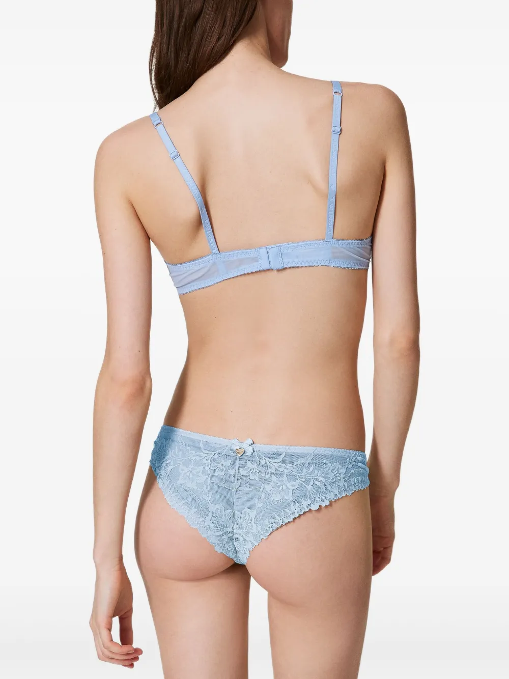 TWINSET Bikinislip met kant Blauw