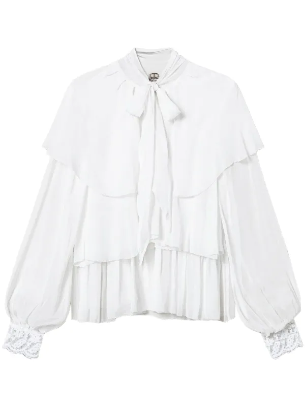 トップス the Barnnet White Sud Pleat Blouse Pleated Front Tunic - Optic White White | NYDJ