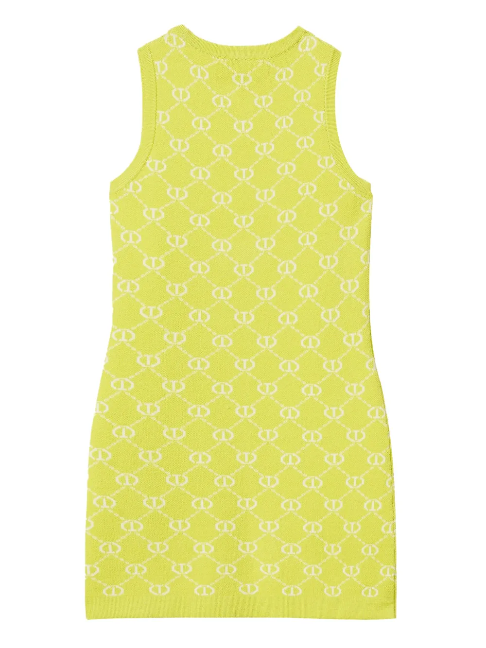 TWINSET Kids Jurk met monogram-jacquard Geel