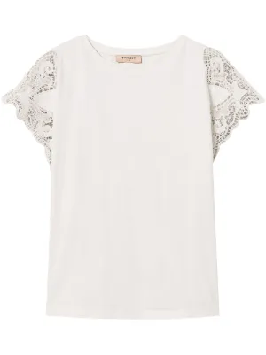 新品ツインセット　Tシャツ(カットソー)　白×赤 #S　TWIN-SET ツインセット Tシャツ(カットソー) 白×赤 #S TWIN-SET
