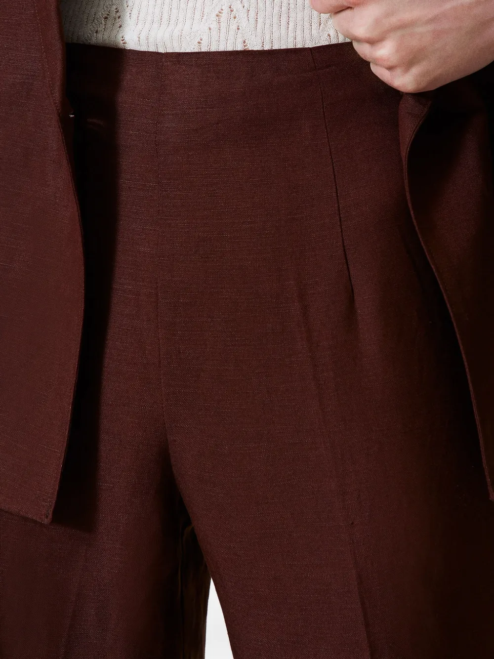 TWINSET Geweven flared broek Bruin