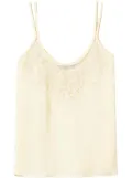 TWINSET embroidered satin top - Neutrals