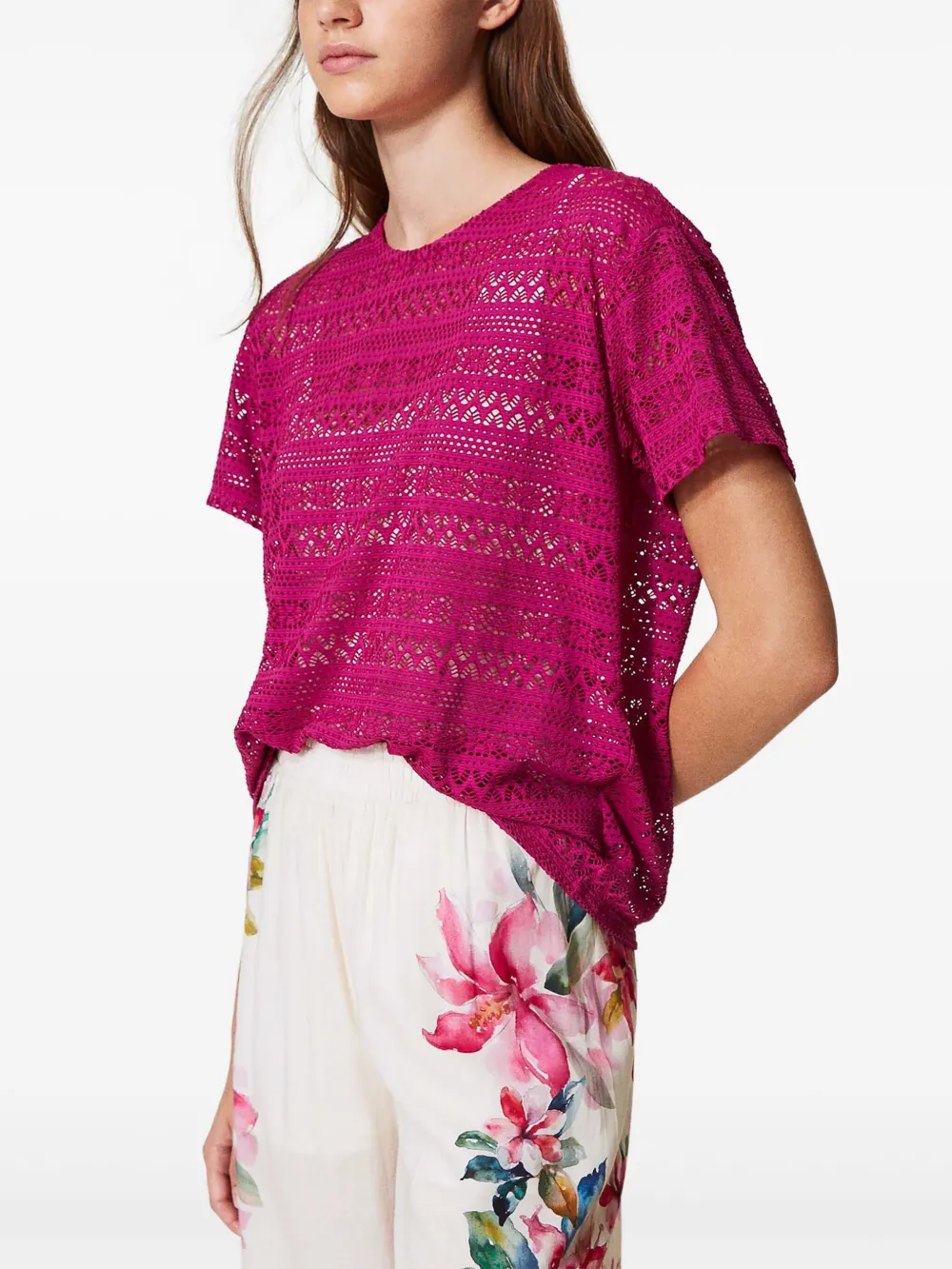 TWINSET Gebreid T-shirt Paars