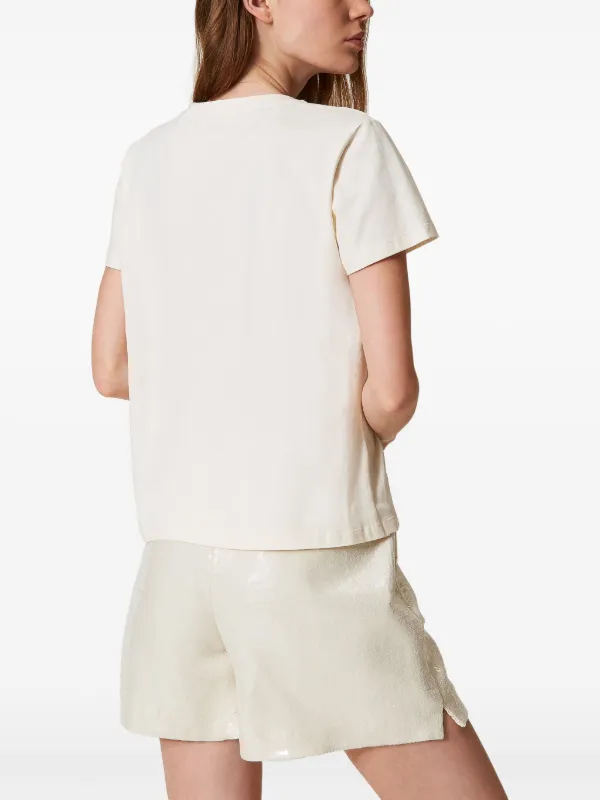 TWINSET ロゴ Tシャツ | ニュートラル | FARFETCH JP