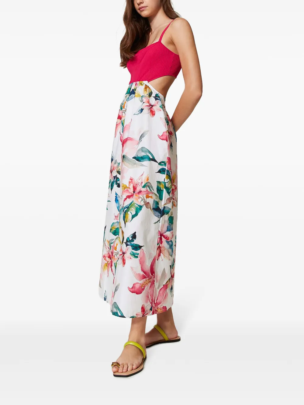 TWINSET Maxi-jurk met print Wit
