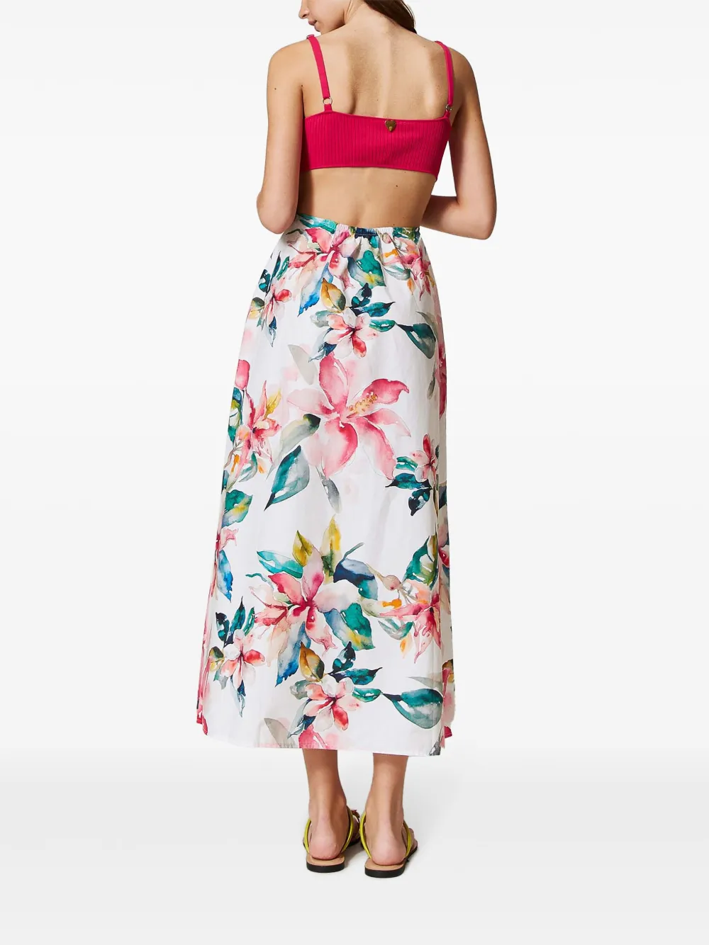 TWINSET Maxi-jurk met print Wit
