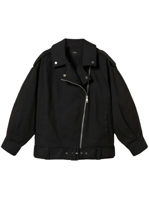 TWINSET belted biker jacket