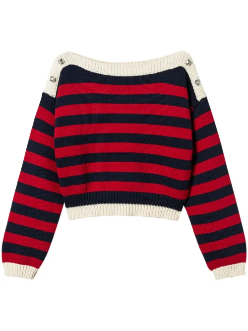 TWINSET pull à rayures - Rouge - TWINSET - Modalova