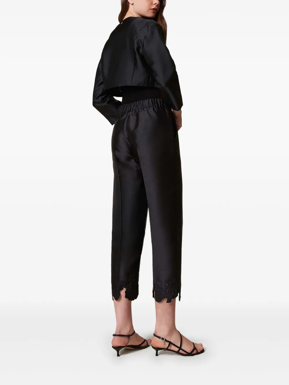 TWINSET Broderie anglaise broek Zwart