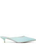 TWINSET 40mm faux-leather mules - Blue