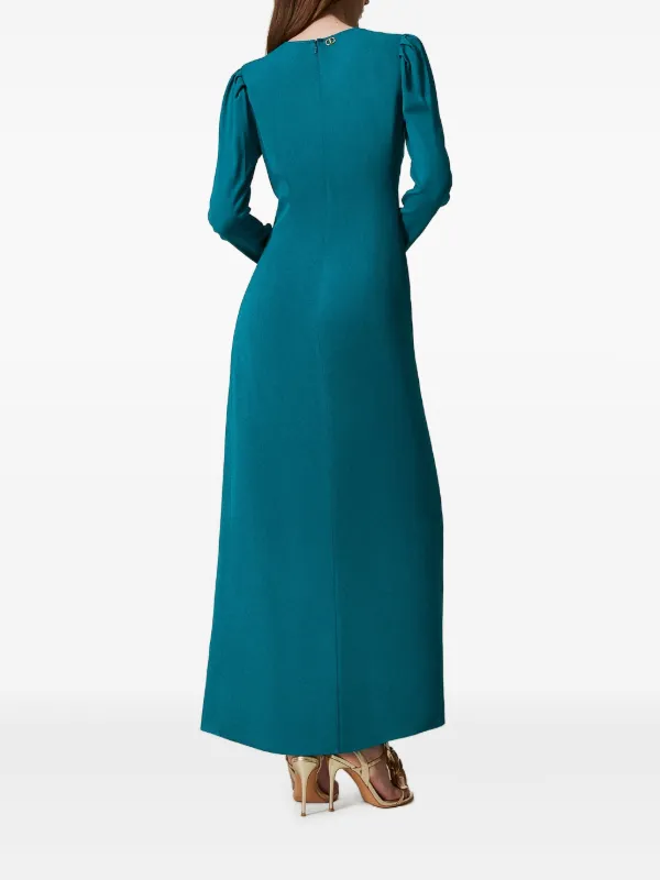 blue crepe de chine dress Shop the Mira Wrap Dress