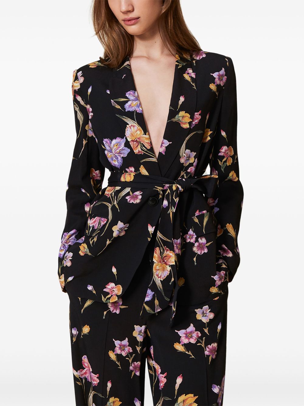 TWINSET floral-print jacket - Zwart