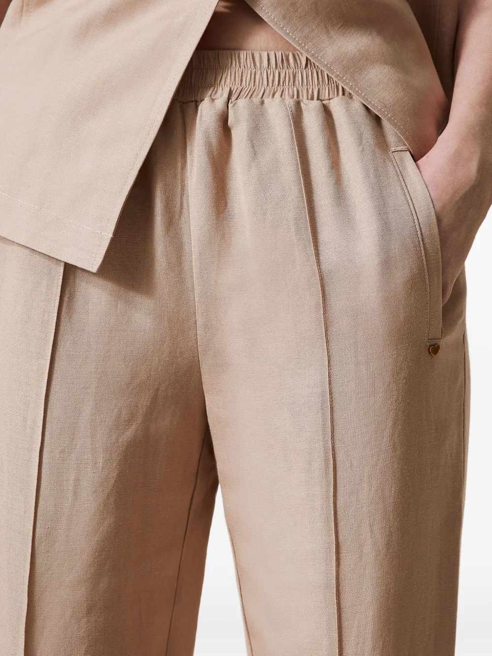 TWINSET Broek met geplooid detail Beige