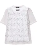 TWINSET embroidered tulle T-shirt - White