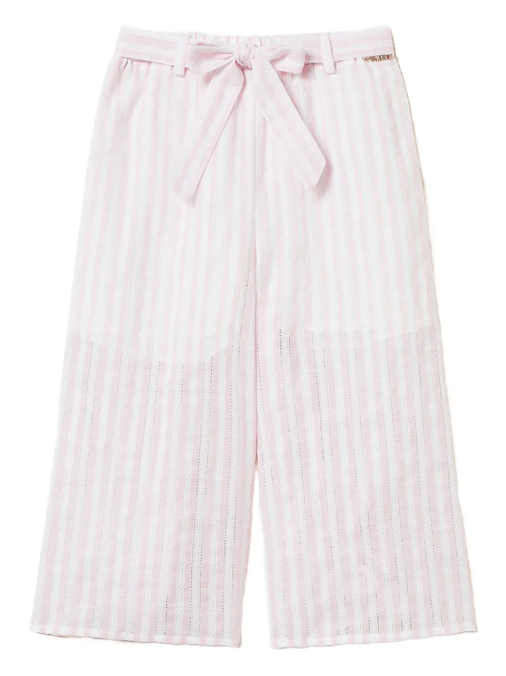 TWINSET Kids Gestreepte broek Roze