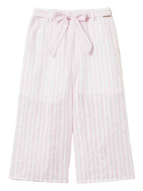 TWINSET Kids striped wide-leg trousers