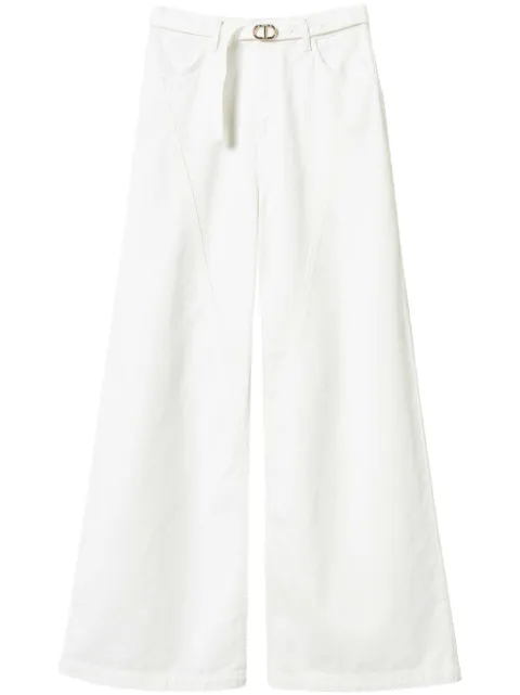 TWINSET Oval T wide-leg jeans