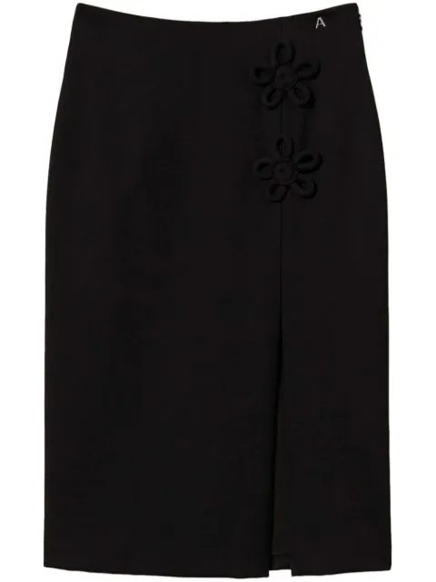 TWINSET floral-appliqué skirt