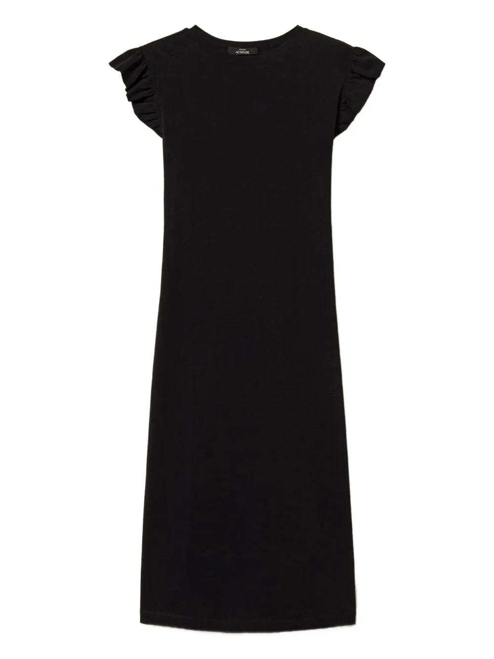TWINSET Midi-jurk met ruches mouwen Zwart