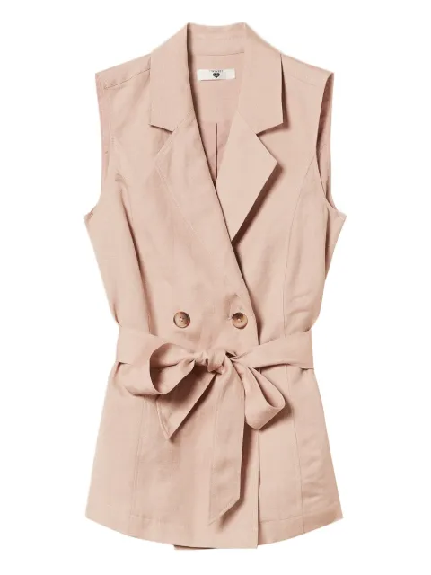 TWINSET linen-blend woven vest