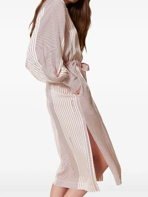 TWINSET Midi Satin Shirt Dress | Pink | FARFETCH OM