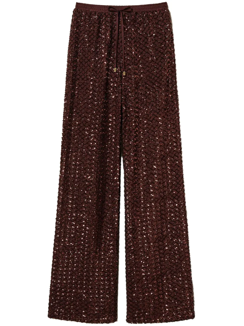 sequinned wide-leg trousers