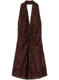 TWINSET sequinned mini dress - Brown