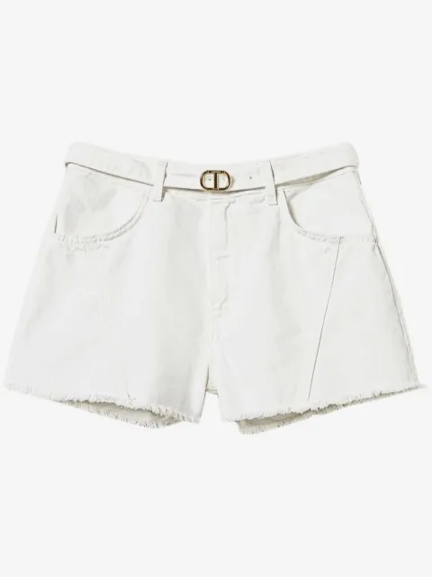 TWINSET Oval T denim shorts