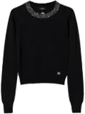 TWINSET sequin-embellished fitted jumper - Black