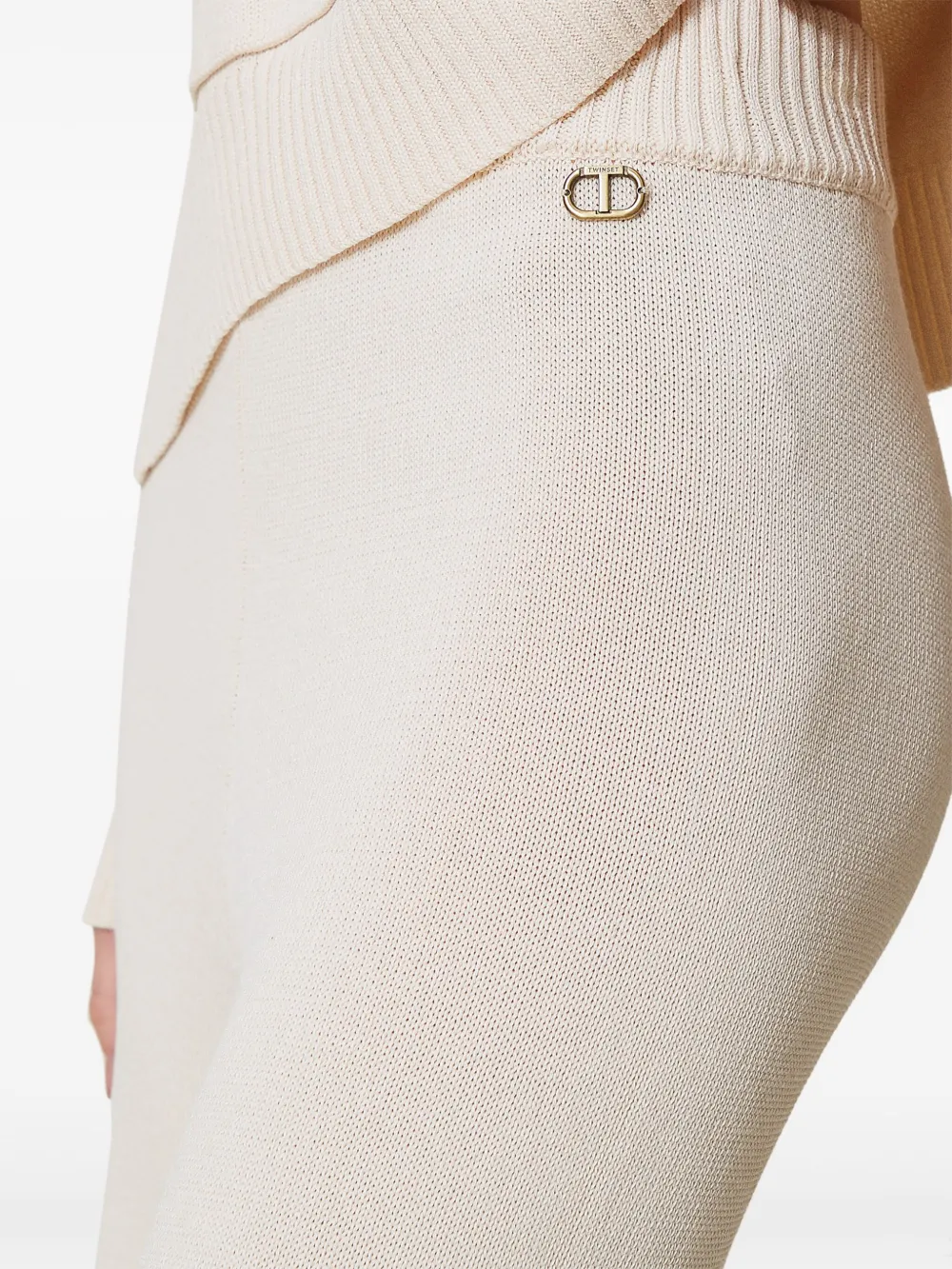 TWINSET Flared broek Beige