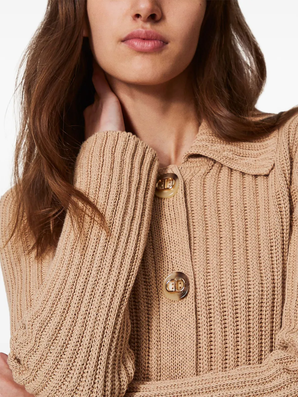 TWINSET OVAL T BUTTONS CARDIGAN